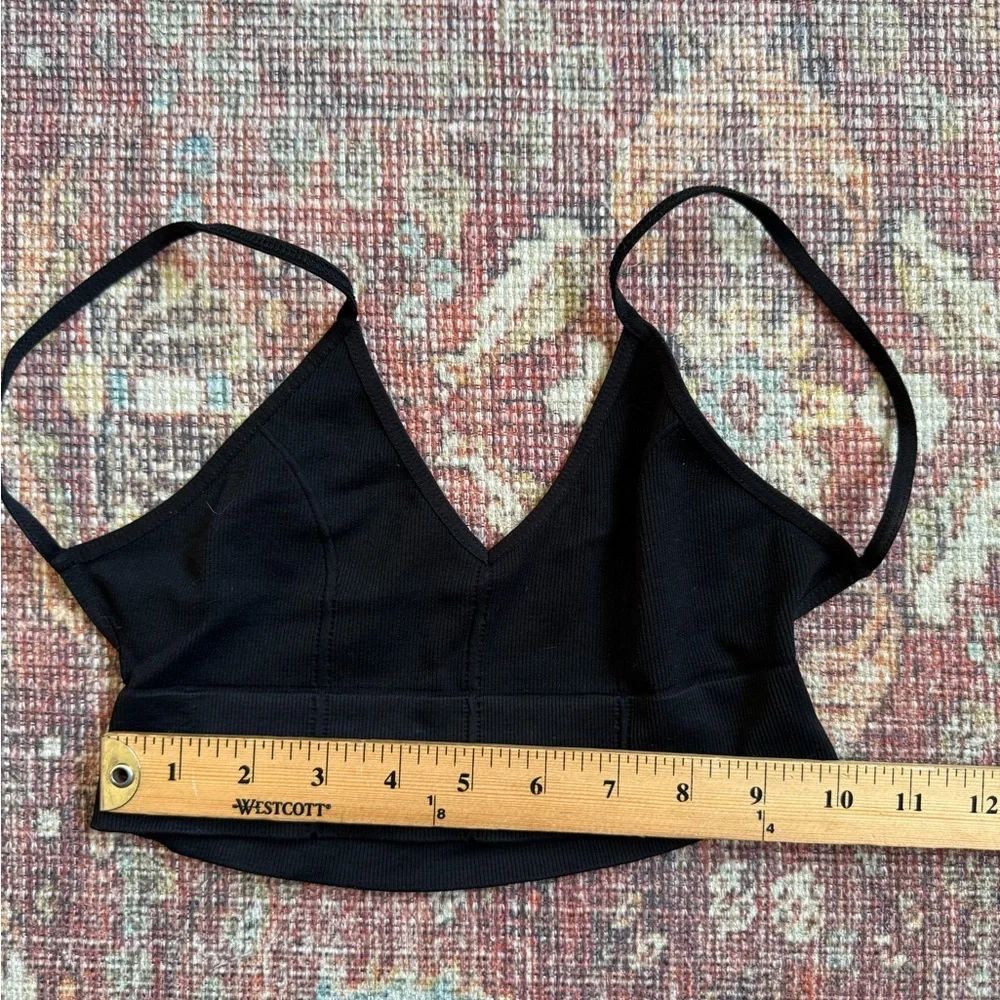 FP intimately Black ribbed Solid Everday Seam bralette XS/S